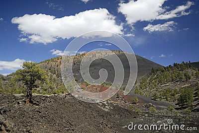 Sunset Crater Volcano in Arizona Stock Photo