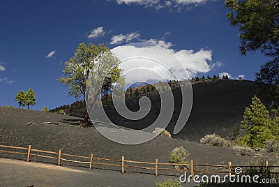 Sunset Crater Volcano in Arizona Stock Photo