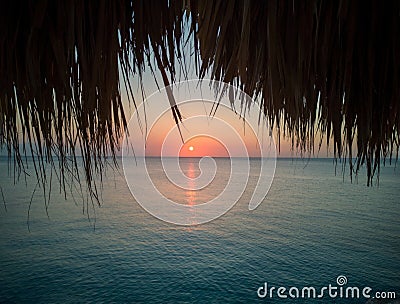 Sunset on Curacao Stock Photo