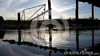 Sunset flood Stock Photo