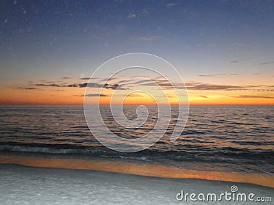 Sunset on the Florida Gulf Coast Stock Photo