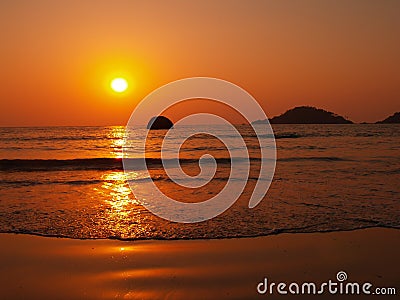 Sunset in Goa Stock Photo