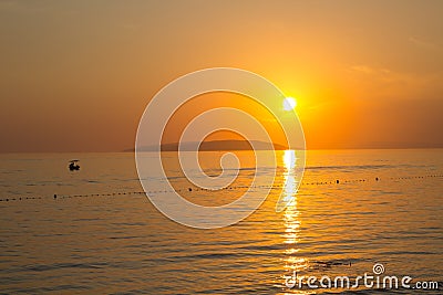 Sunset in Gradac Stock Photo