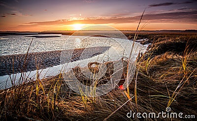 Sunset in Hampton, NH Stock Photo