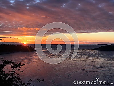 Sunset in Homer, Alaska Stock Photo