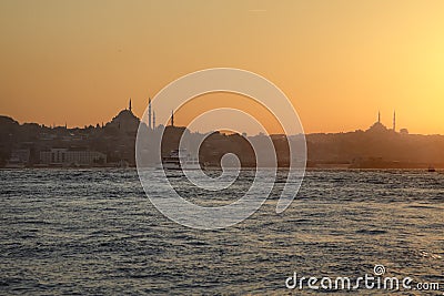 Sunset in Istanbul Stock Photo