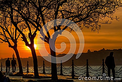 Sunset of Istanbul Editorial Stock Photo