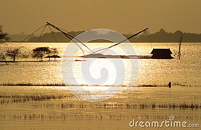 Sunset khonkaen thailand Stock Photo