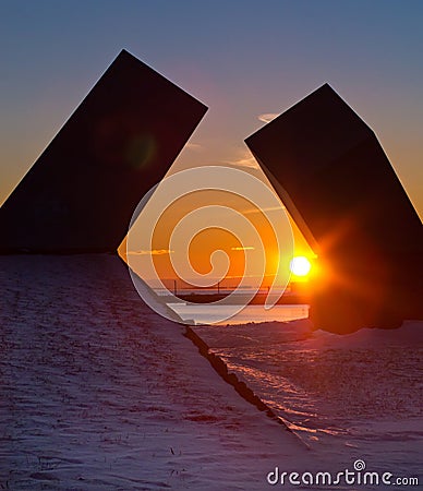 Sunset in Kingston, Ontario,Canada Stock Photo