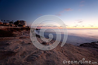 Sunset at La Jolla Cove Stock Photo