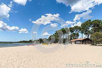 The lake of Biscarrosse, on the French Atlantic coast Stock Photo