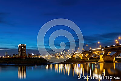 Sunset landscape around the Dadaocheng Wharf area Stock Photo