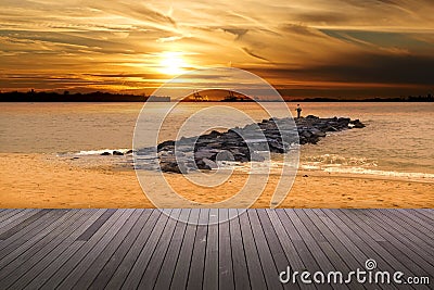 Sunset landscape Stock Photo