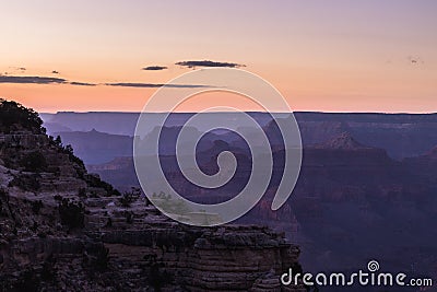 Sunset light at Grand Canyon, Arizona, USA Stock Photo