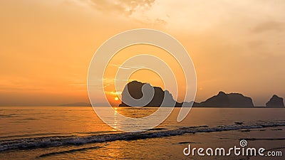 Sunset light and sea Stock Photo