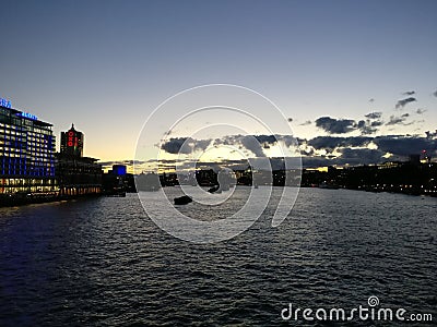 Sunset London thames Editorial Stock Photo