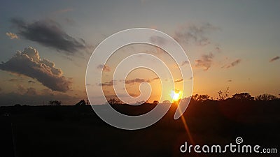 Sunset In The Lone Star State Stock Photo