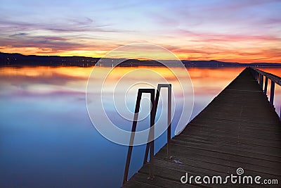 Sunset at Long Jetty NSW Australia Stock Photo