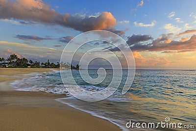 Makaha Beach in Oahu Island, Hawaii, USA Stock Photo
