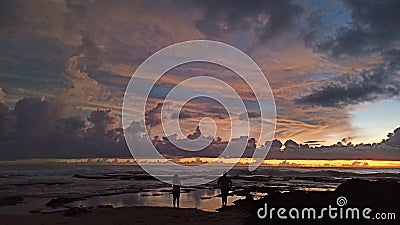 Sunset in Malingping Indonesia Stock Photo