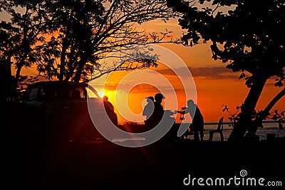 Sunset Manado Stock Photo