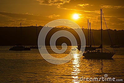 Sunset outside manly Stock Photo