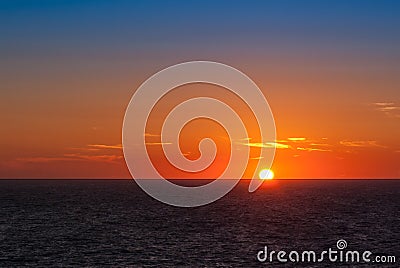 Sunset on the Mediterranean Sea Stock Photo