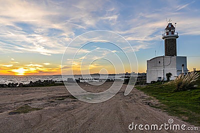 Sunset in Montevideo, Uruguay Stock Photo