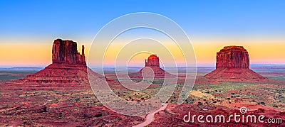 Sunset at Monument Valley, USA Stock Photo