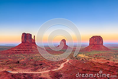 Sunset at Monument Valley, USA Stock Photo