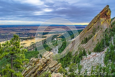 Sunset in Boulder, Colorado Stock Photo