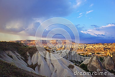 sunset on the mountain in Turkey Stock Photo