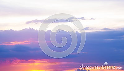 Sunset nature background. Stock Photo