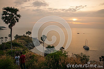 Sunset at Nay Harn, Phuket, Thailand Stock Photo