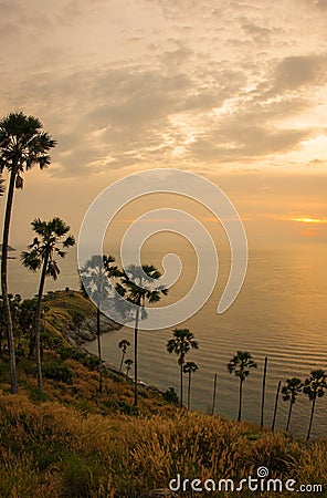 Sunset at Nay Harn, Phuket, Thailand Stock Photo