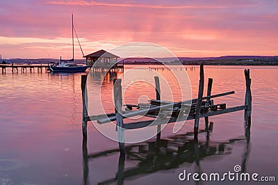 Sunset near Zvezditsa village, Black sea, Bulgaria Stock Photo