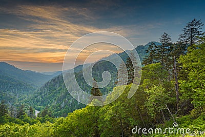 Newfound Gap Smoky Mountains Stock Photo