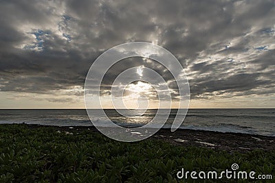 Sunset on Oahu Stock Photo