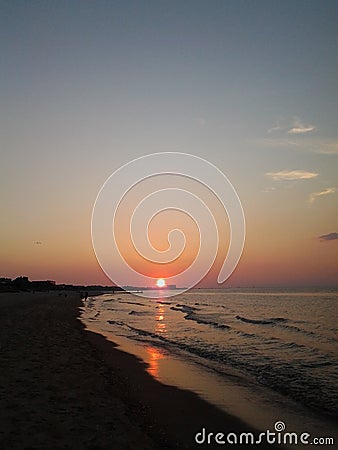 Sunset at Oceanview Beach Stock Photo