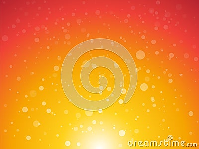 Sunset orange background with white dots Stock Photo