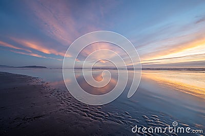 Sunset on the Oregon Coast Stock Photo