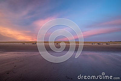 Sunset on the Oregon Coast Stock Photo