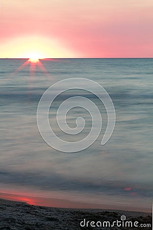Sunset over Lake Huron, Ontario, Canada Stock Photo