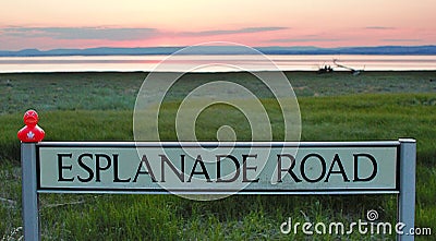 sunset over portishead somerset uk ðŸ‡¬ðŸ‡§ producing a lovely orange glow over the Bristol channel Editorial Stock Photo