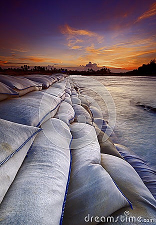 Sunset in Panjang Stock Photo