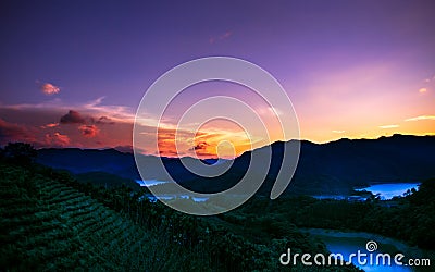 Sunset in paradise Stock Photo