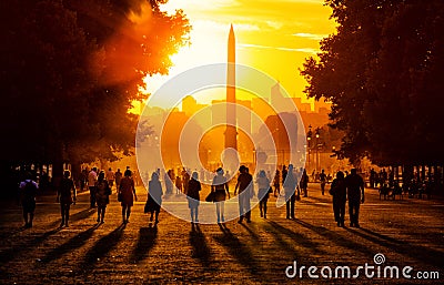 Sunset in Paris Editorial Stock Photo