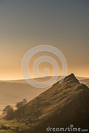 Sunset on Parkhouse Hill and Chrome Hill Stock Photo