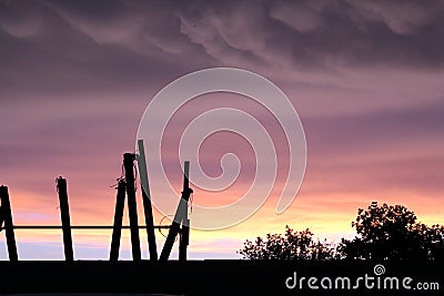 Sunset in Port Neches Texas Stock Photo