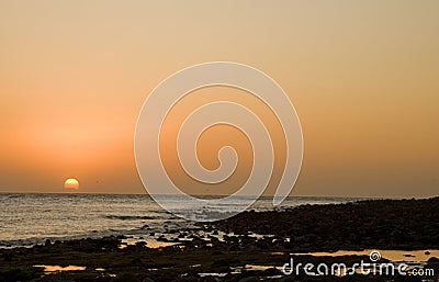 Sunset at Puerto Penasco, Mexico Stock Photo